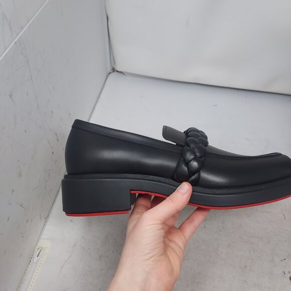 Christian Louboutin  MENS Black Leather Braid Urbino Loafer main image 12